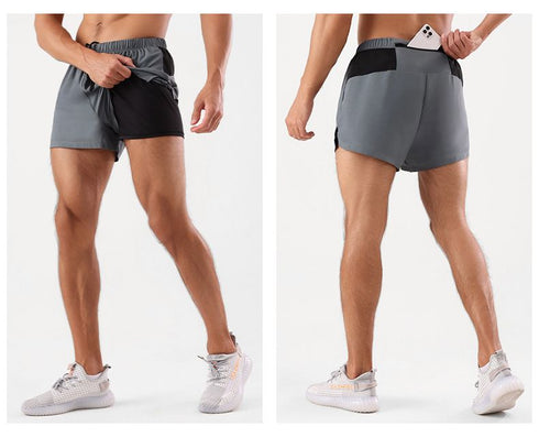 Men's Causal Running Sport Work Out Shorts with Liner