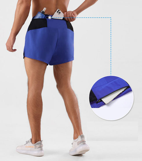 Men's Causal Running Sport Work Out Shorts with Liner