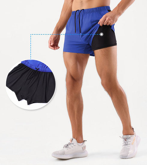 Men's Causal Running Sport Work Out Shorts with Liner