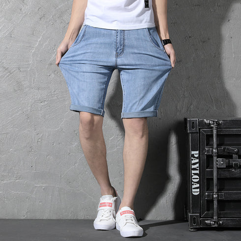 Newest Plus Size Summer Loose Mid Waist Men's Jean Shorts