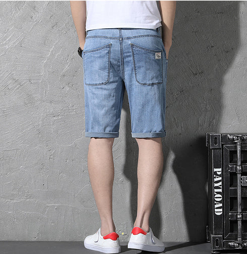 Newest Plus Size Summer Loose Mid Waist Men's Jean Shorts