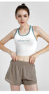 Women's Sports Quick Dry Crop Tank Top with Bra Pads