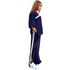 Stripes Women's Tops Slit Pant Two Piece Outfits
