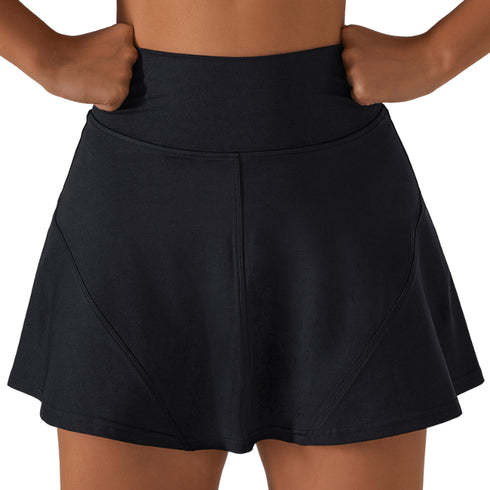 Women's Athletic Safety Skort Tennis Skirt Short Skirt