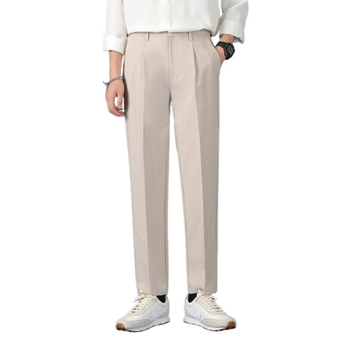 Men’s Relaxed Fit Pleated Stretch Dress Pants
