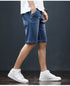Fashion Simple Loose Plus Size Mid Waisted Men's Jean Shorts