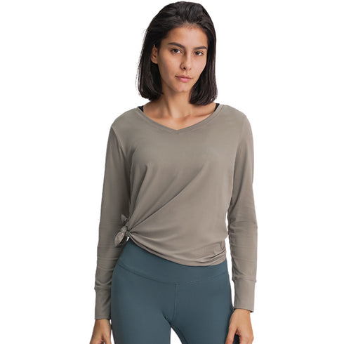 Women's Casual Solid Color Quick Dry Yoga Sweatshirts