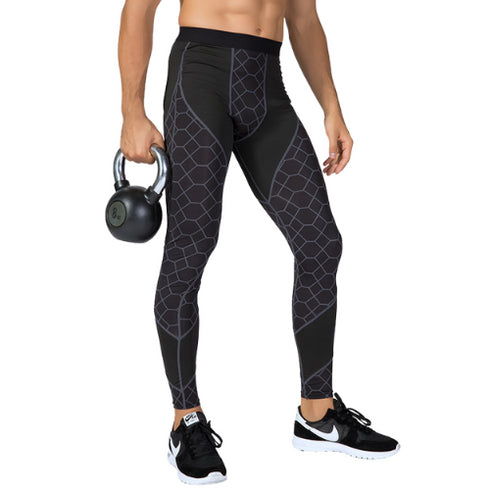 Men's Quick Dry Sports Workout Printing Stretchy Pants