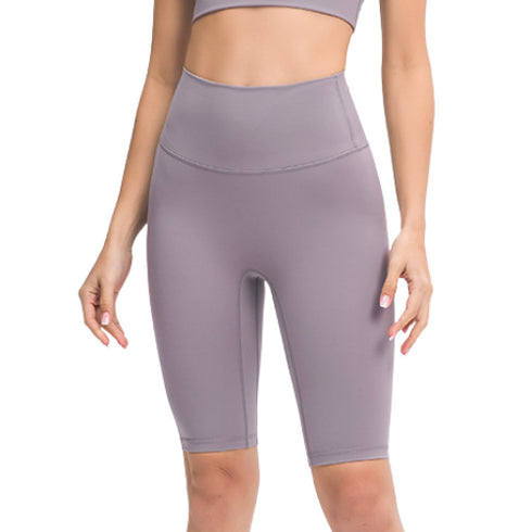 Women's High Waist Breathable Stretchy Mid Thigh Yoga Shorts