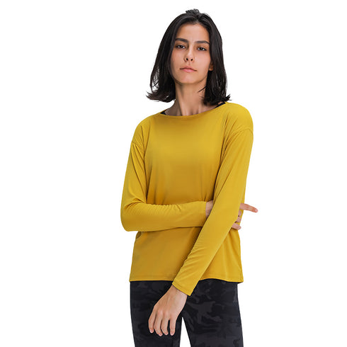 Women's Loose Running Breathable Sweatshirts Yoga Tops