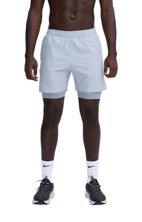 2 in 1 Men's Causal Athletic Running Shorts with Liner