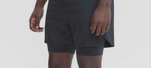 2 in 1 Men's Causal Athletic Running Shorts with Liner