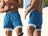 2 in 1 Men's Outdoor Running Shorts with Zipper Pockets