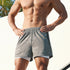 2 in 1 Men's Outdoor Running Shorts with Zipper Pockets