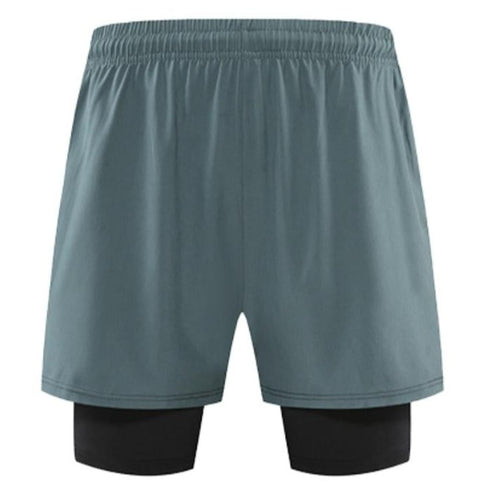 2 in 1 Men's Quick Dry Breathable Active Gym Shorts