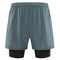 2 in 1 Men's Quick Dry Breathable Active Gym Shorts