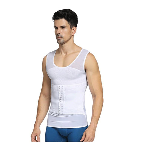 3 Rows Clasp Men's Body Shaper Abdomen Control Tank