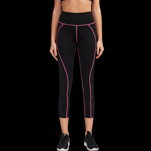 Women's Skinny Hi-Waist Workout Pants Fitness Capri with Pocket