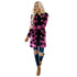 Women's Casual Plaid Button Down Hooded Long Coat