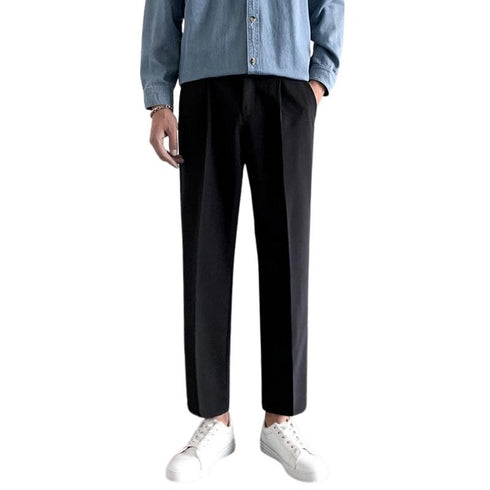 Men's Straight Fit Pleat-Front Dress Pants