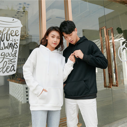 Plain Plus Size Unisex Long Sleeve Hoodies for Custom Logo