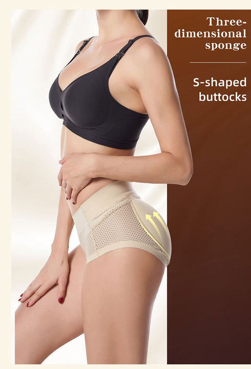 Breathable Women's Underwear Fake Butt Pads Panties