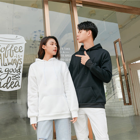 Plain Plus Size Unisex Long Sleeve Hoodies for Custom Logo