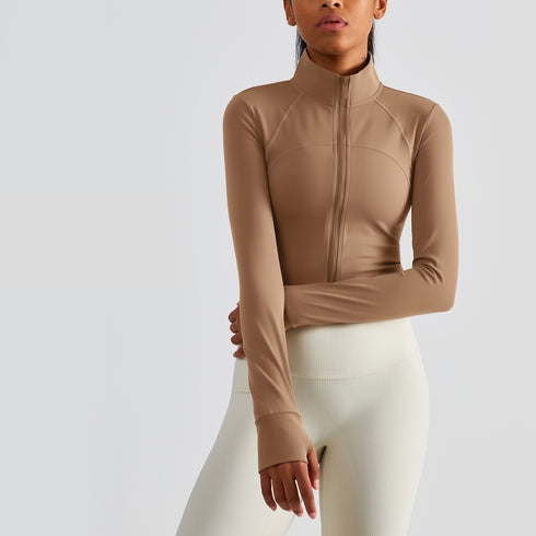 Winter Women's Running Zipper Yoga Jacket Coats