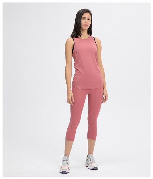 Back Belt Tank Women's Loose Breathable Running Tanks