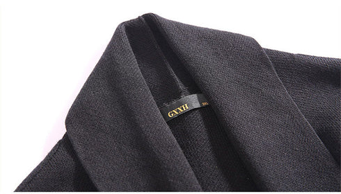 Big & Tall Men's Loose Open Front Cardigan Plus Size Sweater