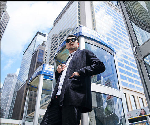 Big & Tall Men's Loose Open Front Cardigan Plus Size Sweater