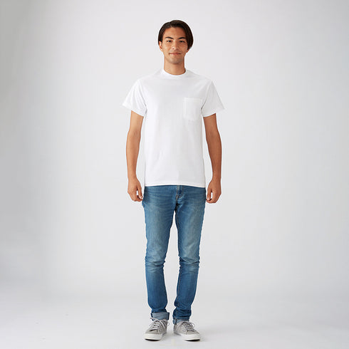 Blank Workwear T-Shirts with Pocket for Logo Print