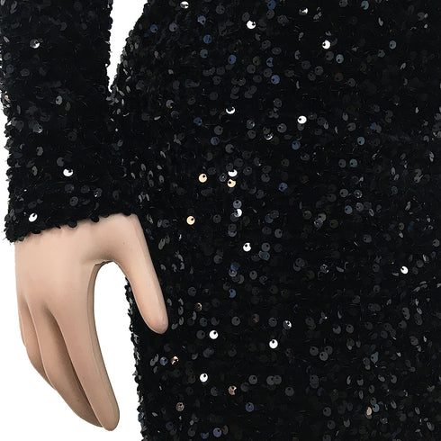 Breathable Long Sleeve Deep V-neck Women's Bodycon Dresses