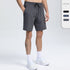 Breathable Men's Quick Dry Solid Shorts with Zip Pockets