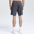 Breathable Men's Quick Dry Solid Shorts with Zip Pockets