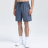 Breathable Men's Quick Dry Solid Shorts with Zip Pockets
