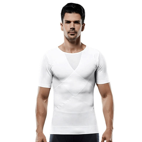Breathable Men's Slimming Short Sleeve Seamless Shapewear
