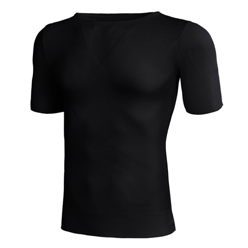 Breathable Men's Slimming Short Sleeve Seamless Shapewear
