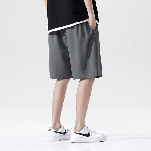 Breathable Men's Soft Relaxed Sweat Shorts with Pockets