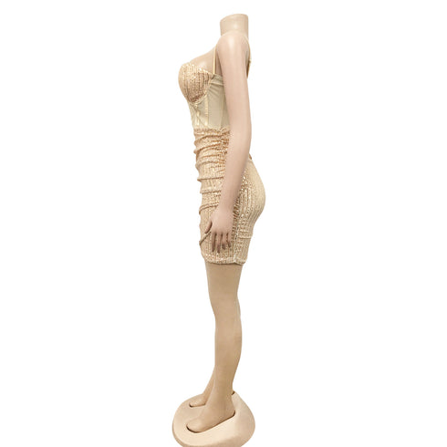 Breathable Spaghetti Strap Sequins Women's Bodycon Dresses