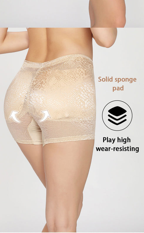 Breathable Women's Mid Waist Hip Pads Short Underwear