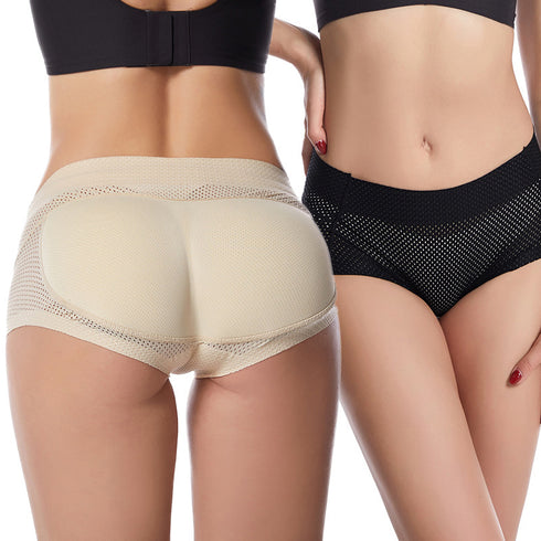 Breathable Women's Underwear Fake Butt Pads Panties