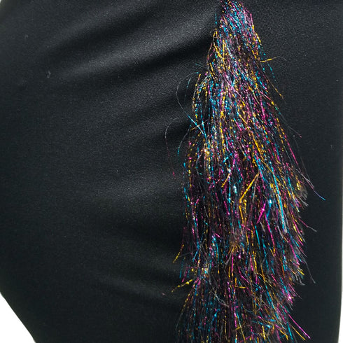 Casual Dazzle Color Fringe Women's Street Trend Pants