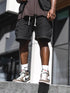 Casual Elastic Waist Relaxed Fit Outdoor Cargo Shorts for Men