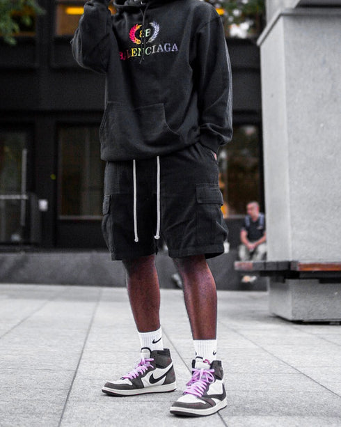 Casual Elastic Waist Relaxed Fit Outdoor Cargo Shorts for Men