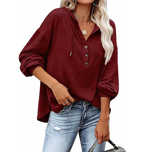 Casual Long Sleeved Hoodie Plain Hoodies for Women