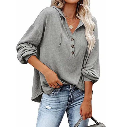 Casual Long Sleeved Hoodie Plain Hoodies for Women