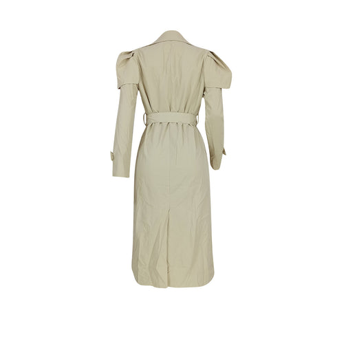 Casual Long Trench Coat Women's Button Outwear