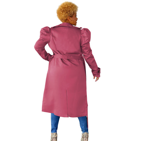 Casual Long Trench Coat Women's Button Outwear