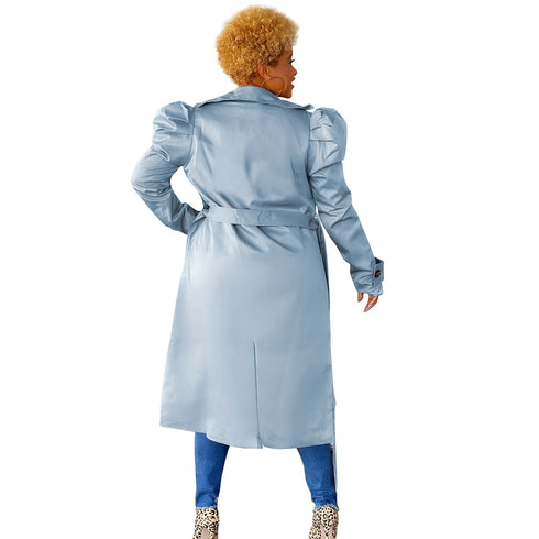 Casual Long Trench Coat Women's Button Outwear